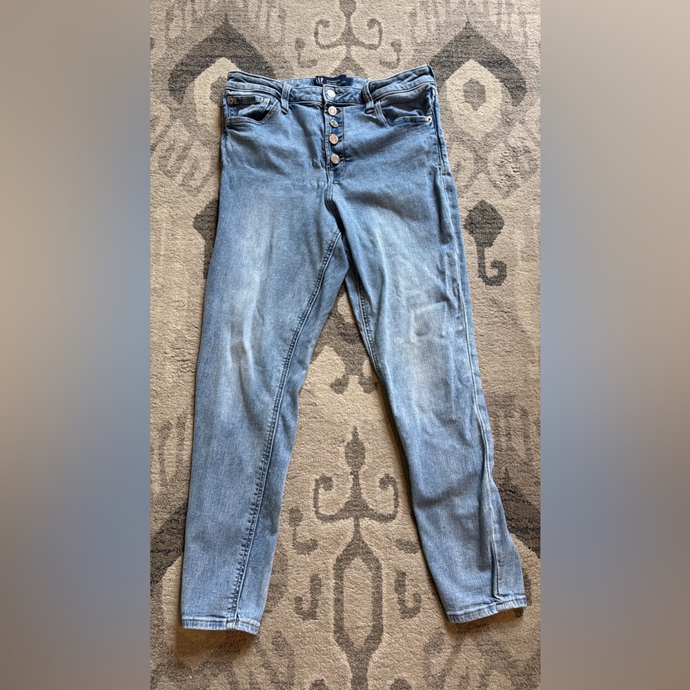 GAP Light Blue High Rise Denim Leggings